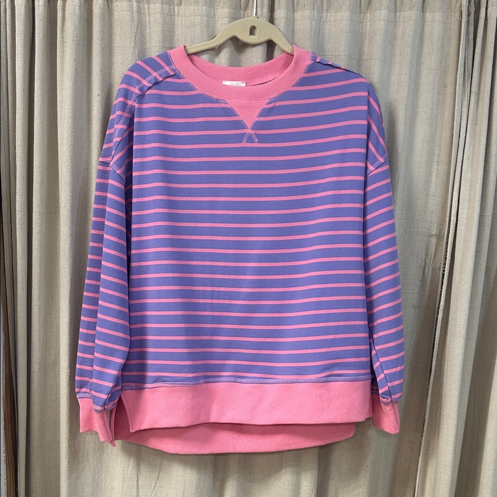 Pink and Purple Striped Sweatshirt